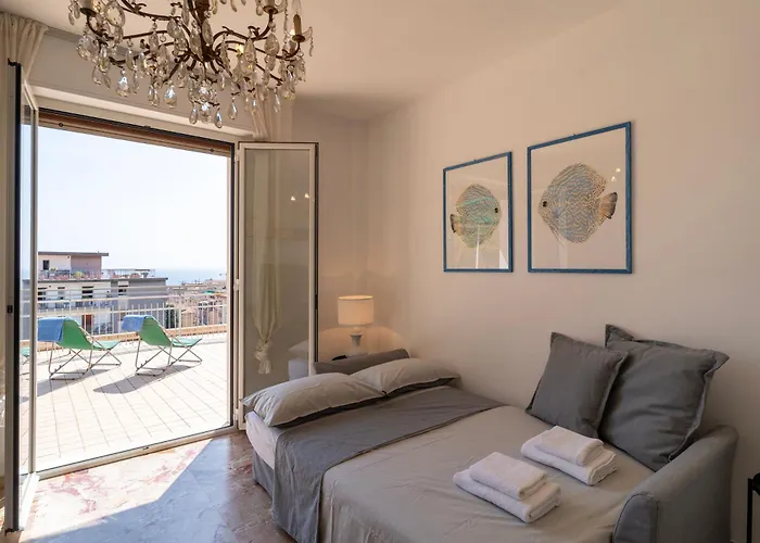 아파트 Guesthost - Lovely Sea View With Terrace And Balcony Poggio (Imperia)